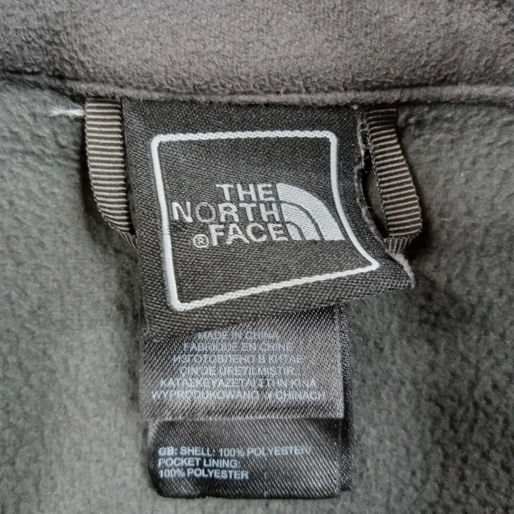 North Face‎ Jacket Mens Medium Gray Fleece Full Zip Windbreaker Coat Outdoor